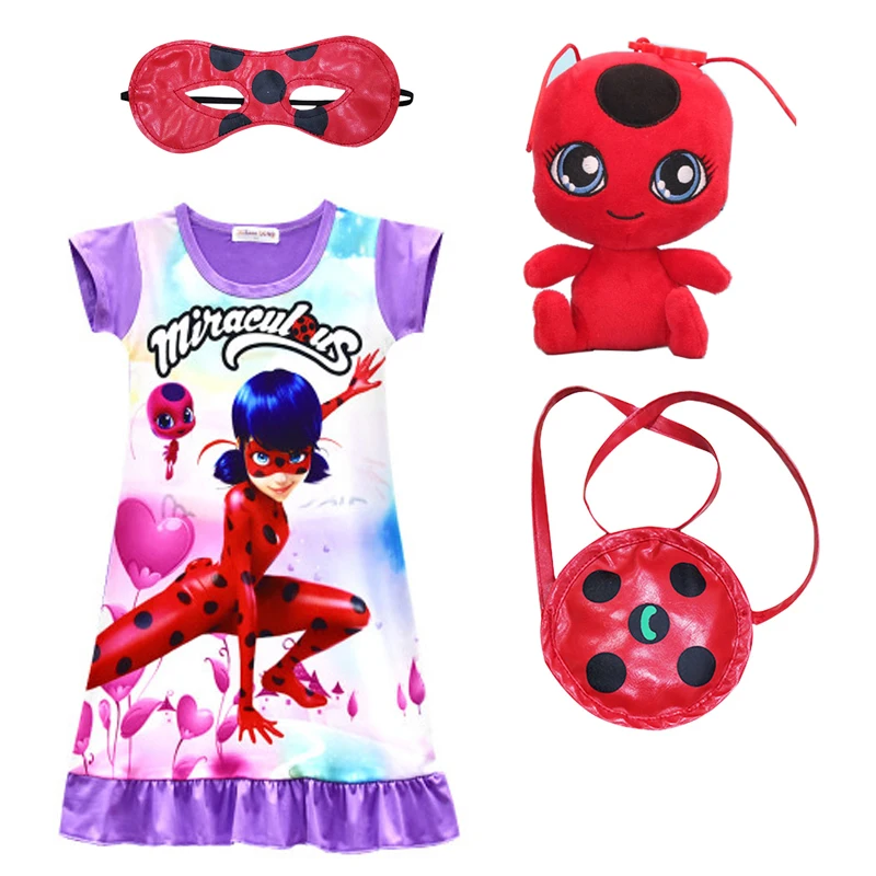 2019 New Ladybug Dresses for Girls Summer Evening Party Clothing Lady Bug Cartoon Clothes Kids Short Sleeve Dress+mask+bag+toy
2019 New Ladybug Dresses for Girls Summer Evening Party Clothing Lady Bug Cartoon Clothes Kids Short Sleeve Dress+mask+bag+toy