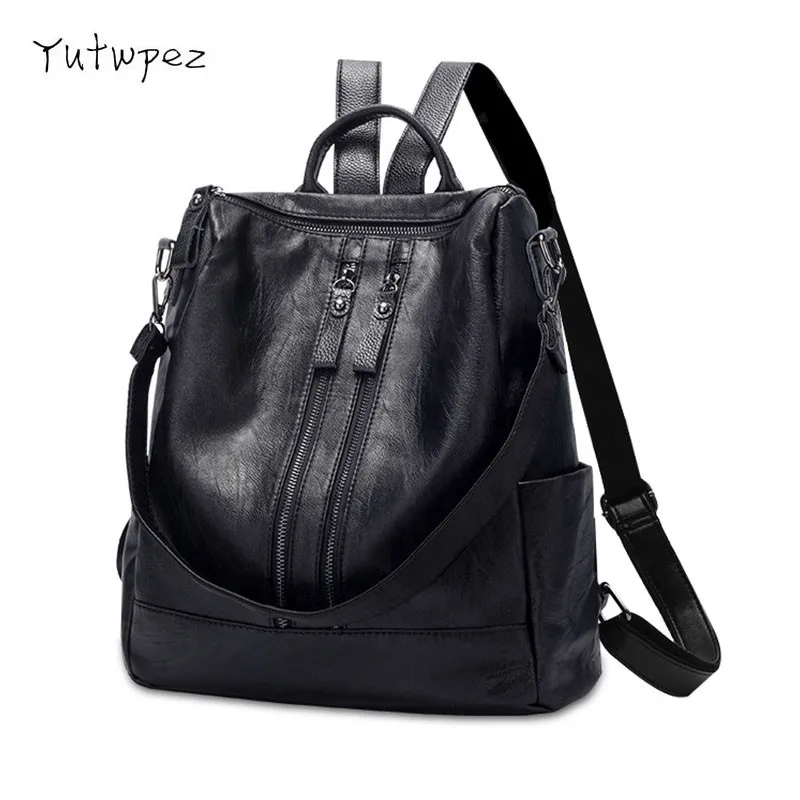 Yutwpez High Quality PU Leather Women Backpack Fashion School Bags For Teenager Girls Casual Women Black Backpacks New 2019
Yutwpez High Quality PU Leather Women Backpack Fashion School Bags For Teenager Girls Casual Women Black Backpacks New 2019