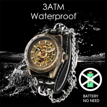 Cool Punk Bracelet Mechanical Watch Automatic Self Wind Wristwatch Skull Bullet Chain Gothic Style Leather Strap Men Gifts
Cool Punk Bracelet Mechanical Watch Automatic Self Wind Wristwatch Skull Bullet Chain Gothic Style Leather Strap Men Gifts