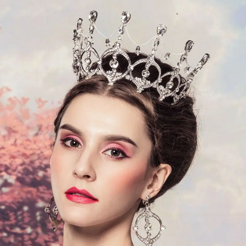 Luxury Baroque Big Crystal Crown for Bride Queen Bridal Tiara and Earrings Set Wedding Diadem Hair Accessories for Women JL
Luxury Baroque Big Crystal Crown for Bride Queen Bridal Tiara and Earrings Set Wedding Diadem Hair Accessories for Women JL