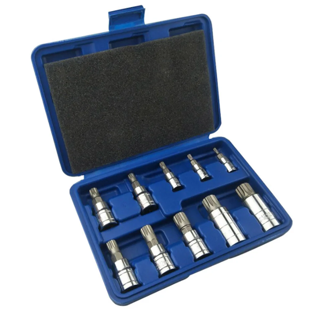 10 Pcs Allen ead sleeve Wrench set Triple Square Spline Bit Socket Set For Tamper-Proof Lug Nuts 1/4, 3/8,1/2-Inch 4MM-18MM
10 Pcs Allen ead sleeve Wrench set Triple Square Spline Bit Socket Set For Tamper-Proof Lug Nuts 1/4, 3/8,1/2-Inch 4MM-18MM