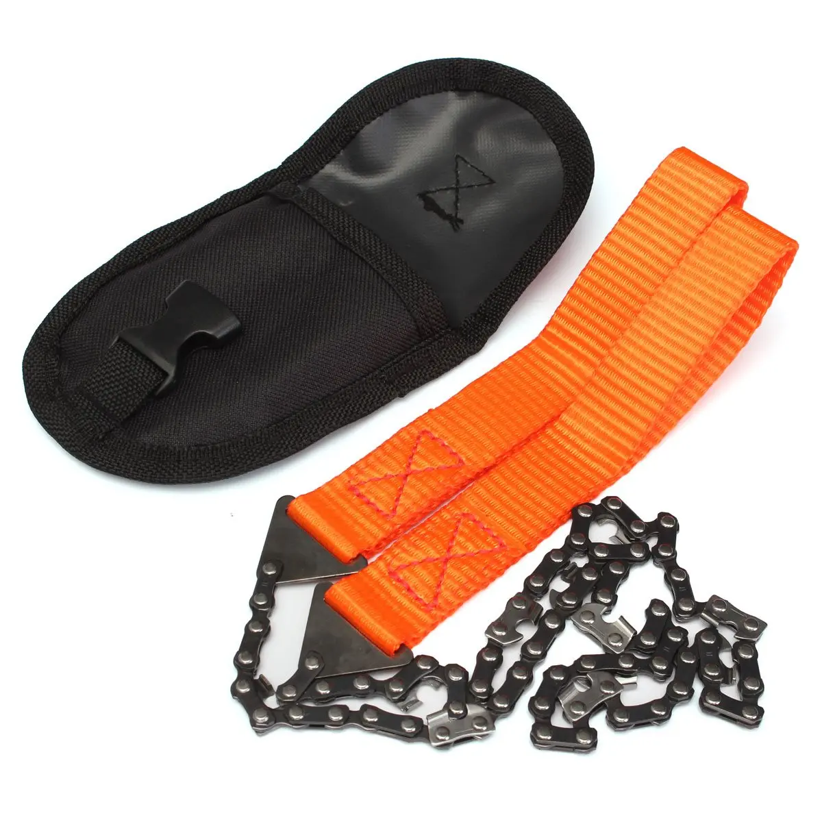 Image 65 manganese steel + nylon thick handle Multifunction Hand Chain Saw Camping Hiking Survival Emergency Tool With Pouch