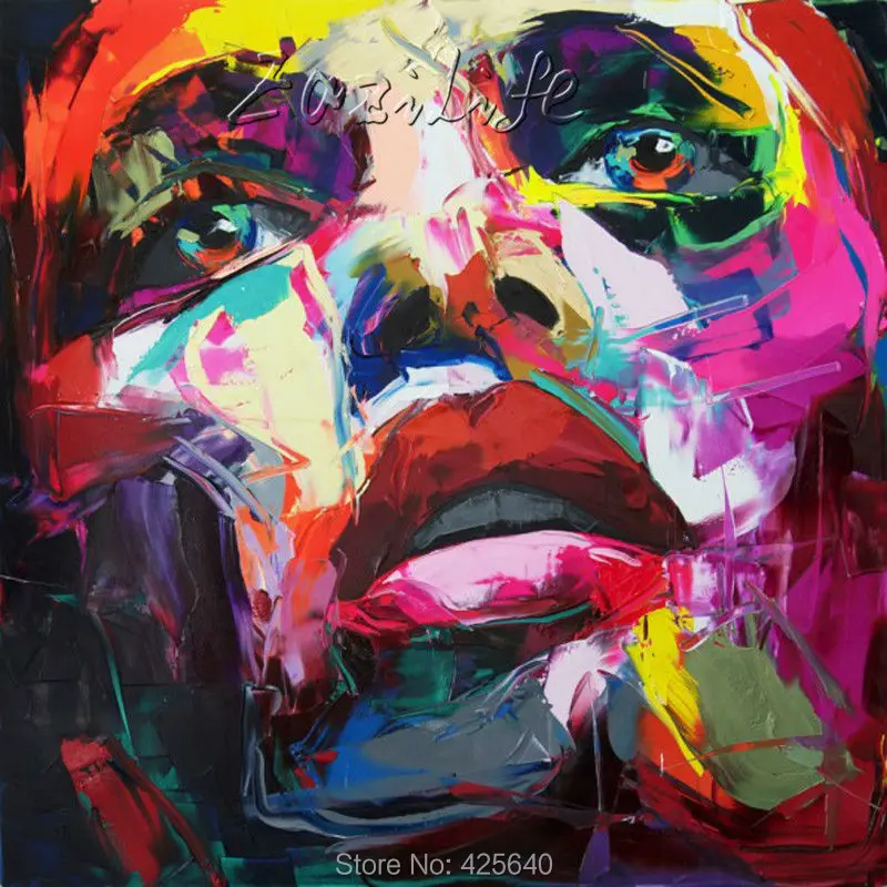 Palette knife painting portrait Palette knife Face Oil painting Impasto figure on canvas Hand painted Francoise Nielly 15-23
Palette knife painting portrait Palette knife Face Oil painting Impasto figure on canvas Hand painted Francoise Nielly 15-23