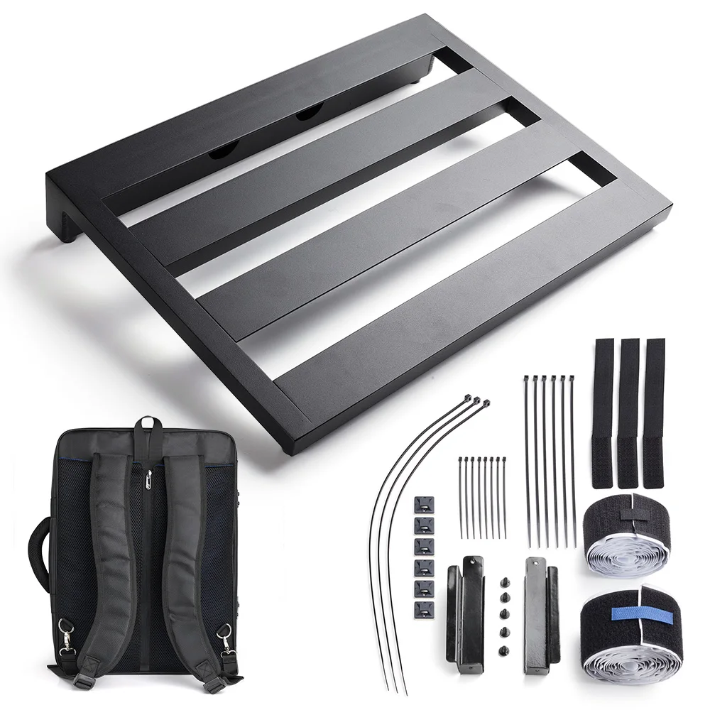 Guitar Pedal Board 16.9 x 12.6 x 2.24 inch with Carry Bag, Cable Tie, Hook Loop, Power supply Mounting Brackets
Guitar Pedal Board 16.9 x 12.6 x 2.24 inch with Carry Bag, Cable Tie, Hook Loop, Power supply Mounting Brackets