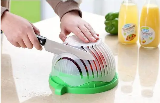 Kitchen Salads Tool Salad Cutting Bowl Wave Edge Salad Maker Fruit Vegetable Mixture Cutter Washing Strainer
Kitchen Salads Tool Salad Cutting Bowl Wave Edge Salad Maker Fruit Vegetable Mixture Cutter Washing Strainer