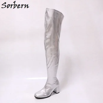 Sorbern Silver Square Hoof Heels Boots Women Over The Knee Shoes Ladies Med Thigh High Boots Luxury Designer Shoes For Ladies
Sorbern Silver Square Hoof Heels Boots Women Over The Knee Shoes Ladies Med Thigh High Boots Luxury Designer Shoes For Ladies