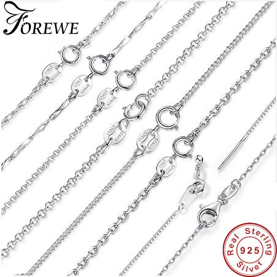 FOREWE Authentic 100% 925 Sterling Silver Adjustable Link Chains Necklaces For Women Men Luxury S925 Jewelry Valentine's Gift
FOREWE Authentic 100% 925 Sterling Silver Adjustable Link Chains Necklaces For Women Men Luxury S925 Jewelry Valentine's Gift