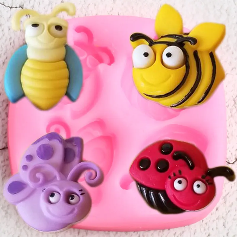 3D Insect Bugs Bee Silicone Mold Ladybug Butterfly Fondant Molds DIY Cake Decorating Tools Candy Clay Chocolate Gumpaste Moulds
3D Insect Bugs Bee Silicone Mold Ladybug Butterfly Fondant Molds DIY Cake Decorating Tools Candy Clay Chocolate Gumpaste Moulds