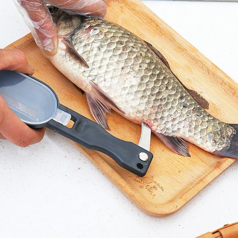 Fish Skin Brush Fast Remove Fish Scale Scraper Planer with Cover Fish Scaler planing Knife Cleaning Tools Kitchen Cooking Access
Fish Skin Brush Fast Remove Fish Scale Scraper Planer with Cover Fish Scaler planing Knife Cleaning Tools Kitchen Cooking Access
