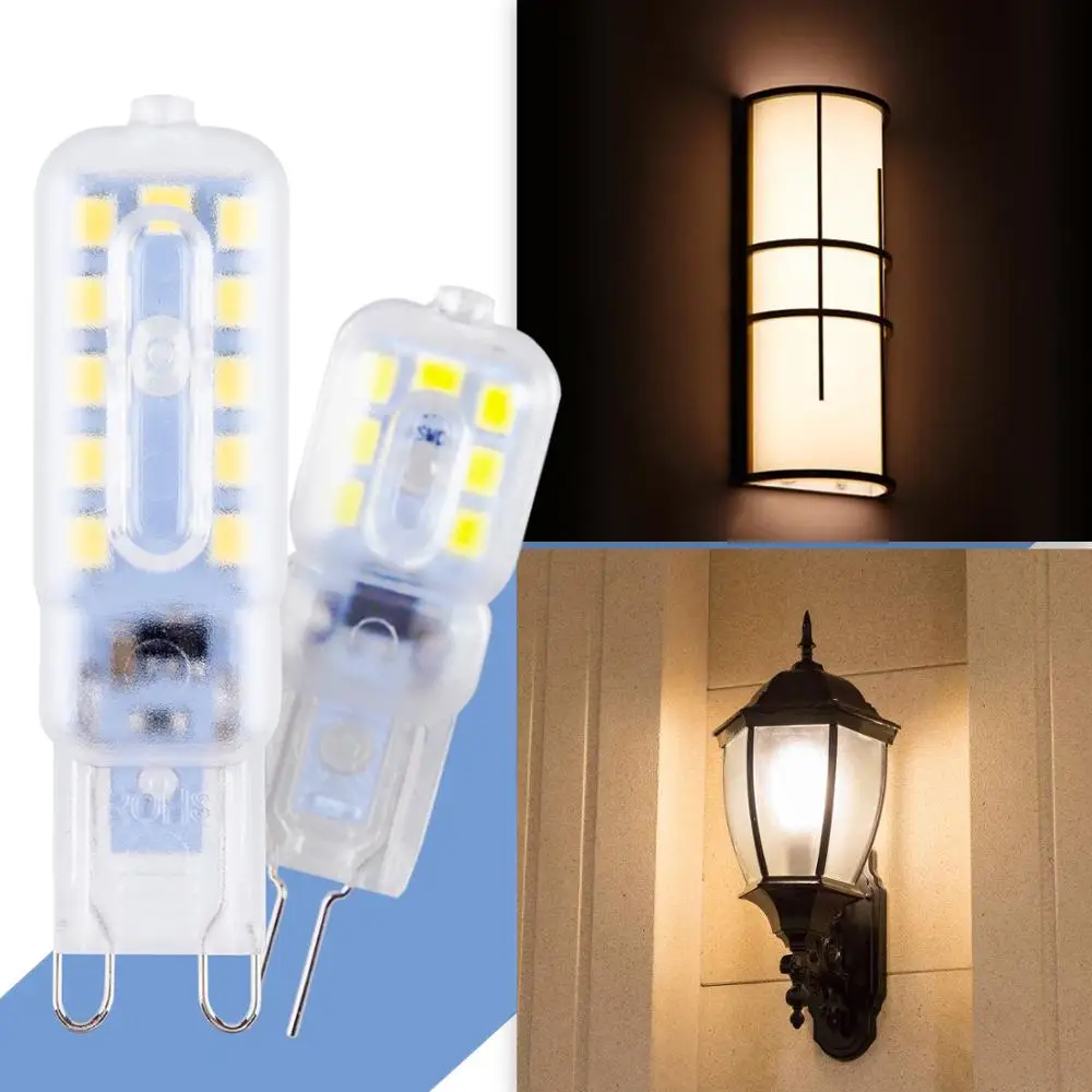 

4PCS G9 LED Bulb Corn Lamp 3W 5W Bombilla LED 220V G4 Lamp 2835 Lampada g9 LED Dimmable Bulb Candle Replace Halogen Lamp Light