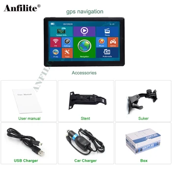 

Anfilite Free shipping 7 inch Capacitive screen 800x480 128M 4GB Truck gps navigator FM Windows CE 6.0 vehicle GPS Navigation
