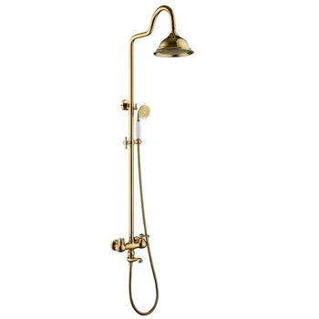 Gold Rose Shower Faucet Suit European Antique Slolkd Brass Shower Set 8 Inch Round Shower Head Polished Shower System Set 892er
Gold Rose Shower Faucet Suit European Antique Slolkd Brass Shower Set 8 Inch Round Shower Head Polished Shower System Set 892er