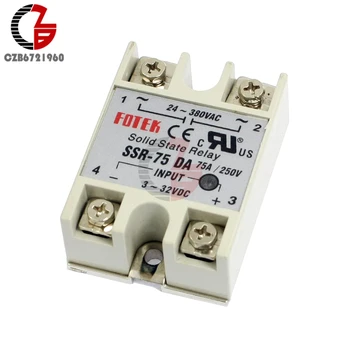 DC-AC Solid State Relay SSR-75DA 75A 3-32V DC to AC 24-380V SSR Relay Switch
DC-AC Solid State Relay SSR-75DA 75A 3-32V DC to AC 24-380V SSR Relay Switch