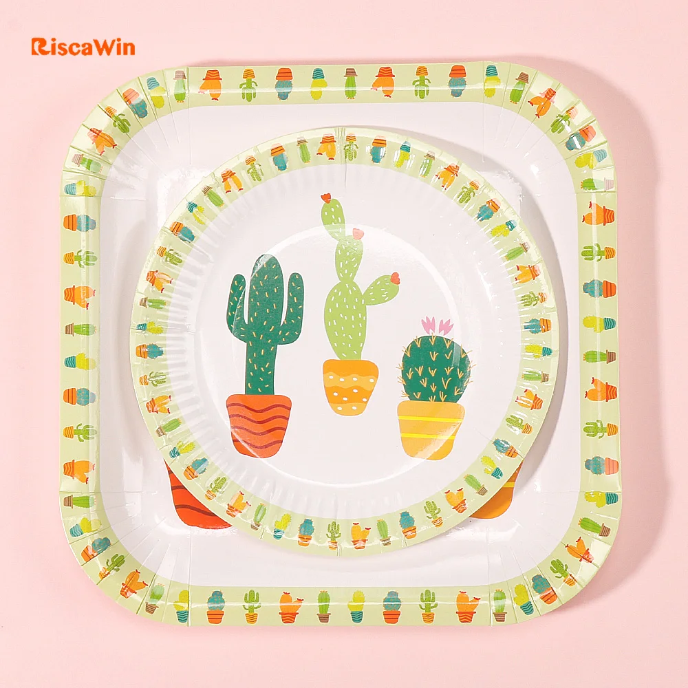 RiscaWin 10pcs Cactus Party Plates/Cups/Straw Birthday Wedding Party Supplies Decoration Disposable Cake Dish Baby Shower Favors
RiscaWin 10pcs Cactus Party Plates/Cups/Straw Birthday Wedding Party Supplies Decoration Disposable Cake Dish Baby Shower Favors