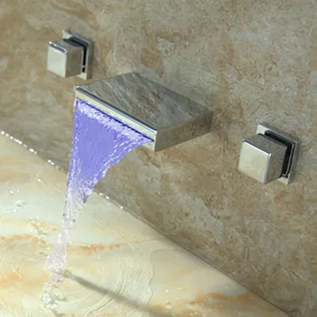Homedec Color Changing Water Tap LED Waterfall Widespread Bathroom Basin Sink Two Handle Mixer Tap Bathtub Chrome Finish
Homedec Color Changing Water Tap LED Waterfall Widespread Bathroom Basin Sink Two Handle Mixer Tap Bathtub Chrome Finish