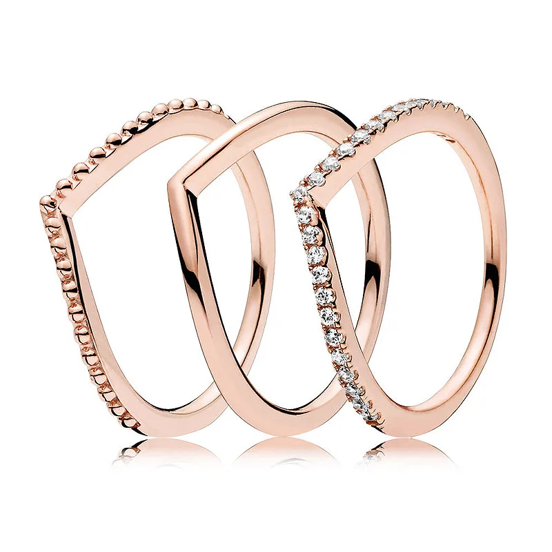 Authentic 925 Sterling Silver Ring Rose Wish Bone Ring Stack With Crystal For Women Wedding Party Gift Fine Europe Jewelry
Authentic 925 Sterling Silver Ring Rose Wish Bone Ring Stack With Crystal For Women Wedding Party Gift Fine Europe Jewelry