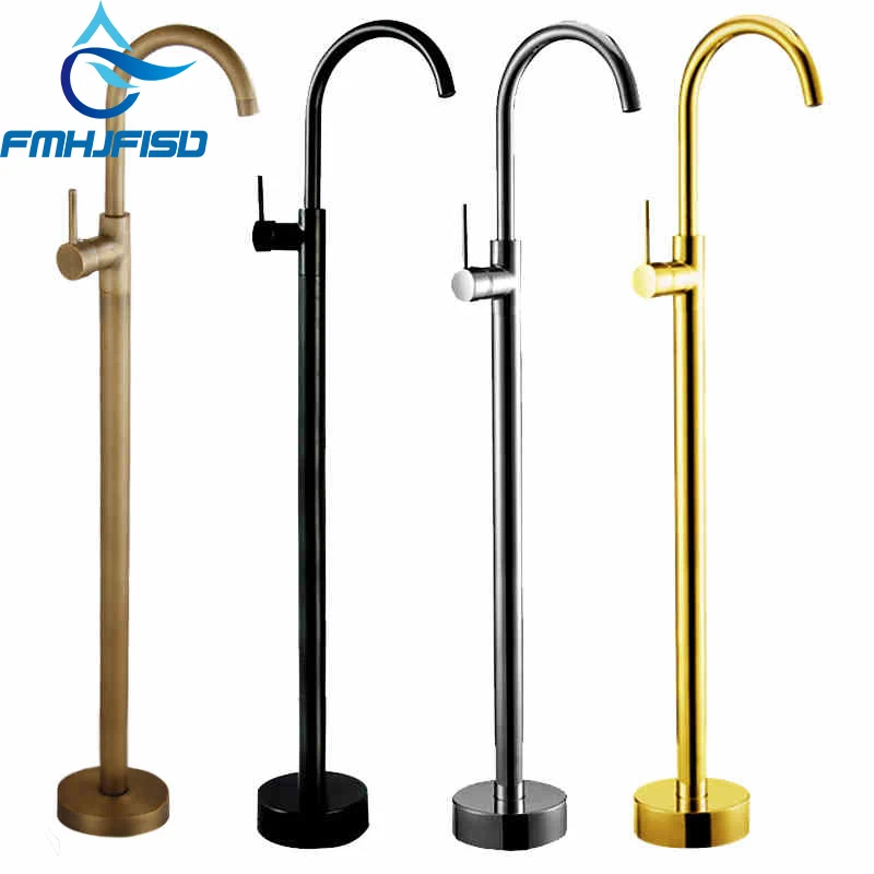 Chrome/Gold/Antique/ORB Bathroom Floor Mount Faucet Tub Filler Single Pole Swivel Spout Bath Shower Single Handle 4 Color Choose
Chrome/Gold/Antique/ORB Bathroom Floor Mount Faucet Tub Filler Single Pole Swivel Spout Bath Shower Single Handle 4 Color Choose