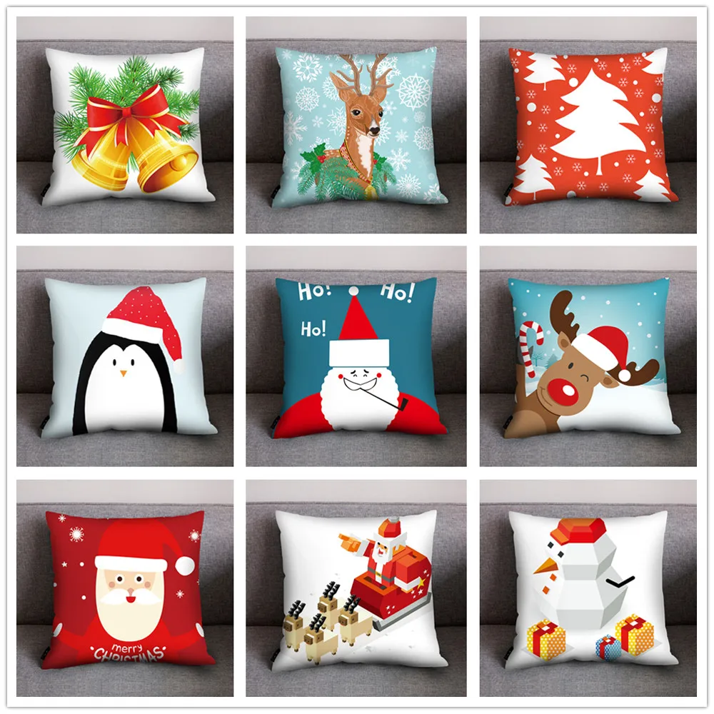 Printed Xmas Covers Bells Snowman decorations DIY Print Pillow Case Polyester Sofa Car Cushion Cover Home Decor USPS
Printed Xmas Covers Bells Snowman decorations DIY Print Pillow Case Polyester Sofa Car Cushion Cover Home Decor USPS