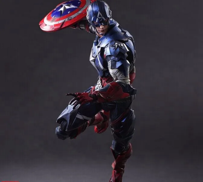 27cm PVC Action Figure Doll Toys Kids Gift Brinquedos Play Arts Kai Captain America Super Hero Age of Ultron Steve Rogers PA
27cm PVC Action Figure Doll Toys Kids Gift Brinquedos Play Arts Kai Captain America Super Hero Age of Ultron Steve Rogers PA