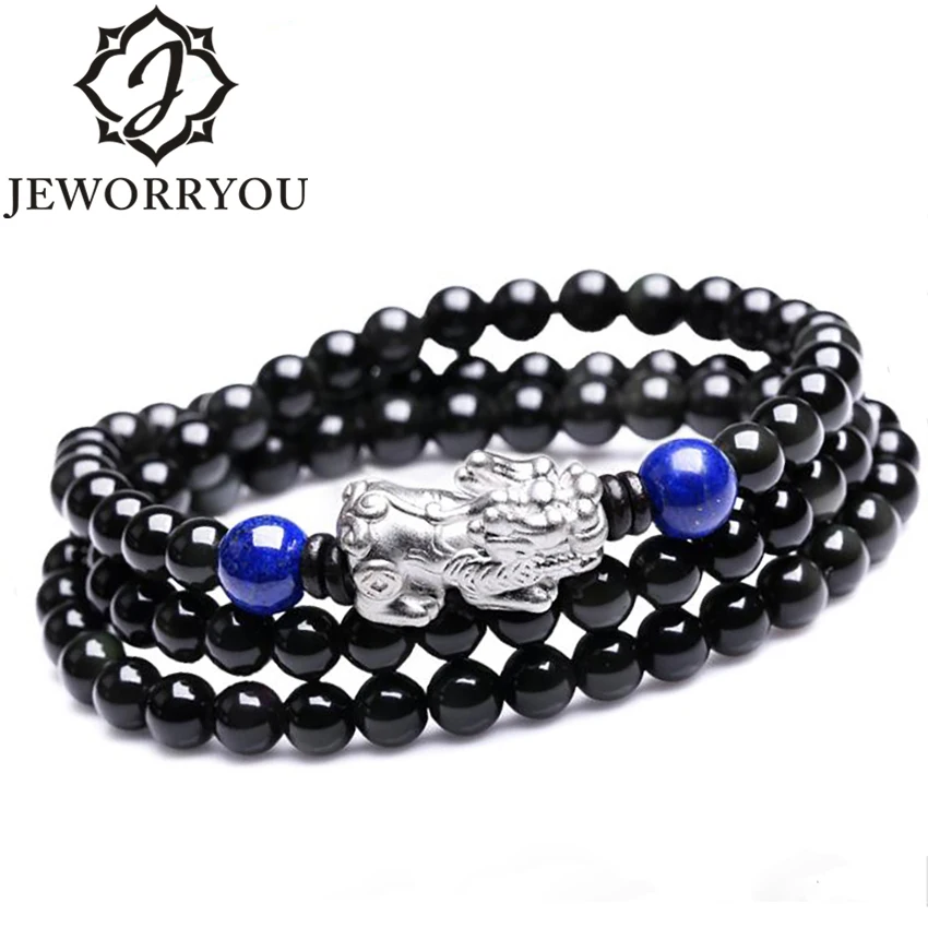 6/8mm Natural Obsidian Lapis Lazuli 925 Sterling Silver Bracelet Men Natural Stone Bracelet Black Beads Bracelet
6/8mm Natural Obsidian Lapis Lazuli 925 Sterling Silver Bracelet Men Natural Stone Bracelet Black Beads Bracelet