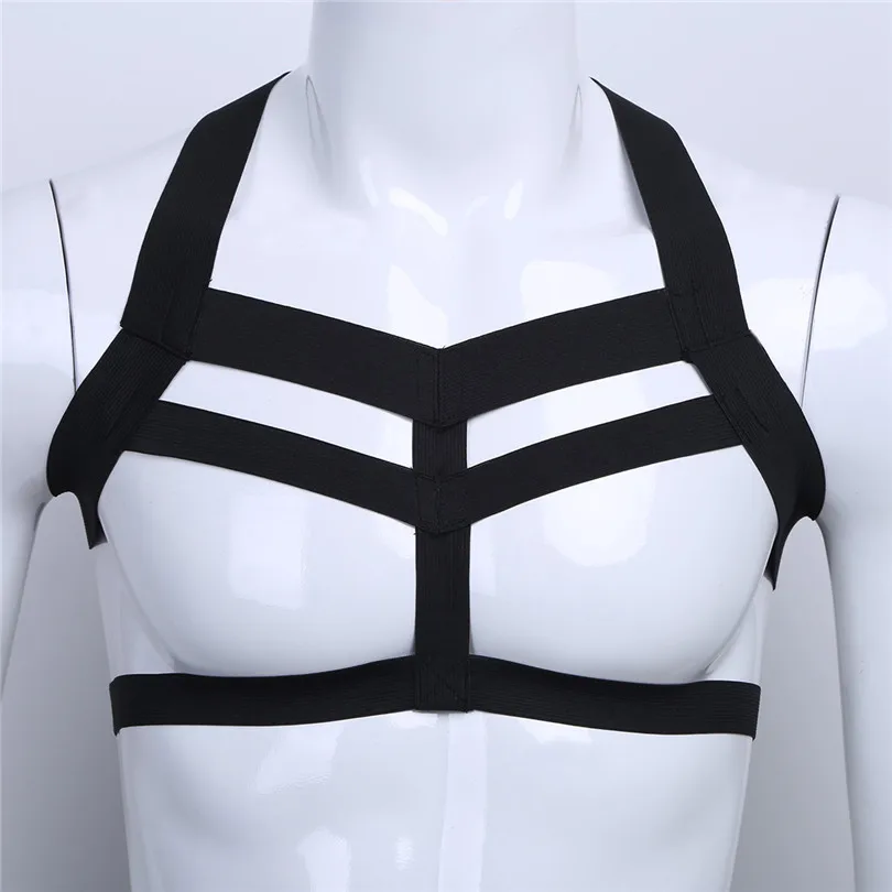 New Arrival Mens Lingerie Nylon Body Chest Harness Bondage Costumes Wetlook Halter Neck Nightclub Hollow Out Clothing Clothes
New Arrival Mens Lingerie Nylon Body Chest Harness Bondage Costumes Wetlook Halter Neck Nightclub Hollow Out Clothing Clothes