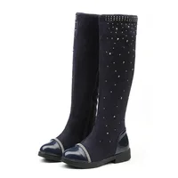 Childrens Shoes Baby Over Knee Boots Girls Boots Girl Princess Shoes Rhinestone Fashion Winter Shoes Botas Bota Menina EUR 26-37 image