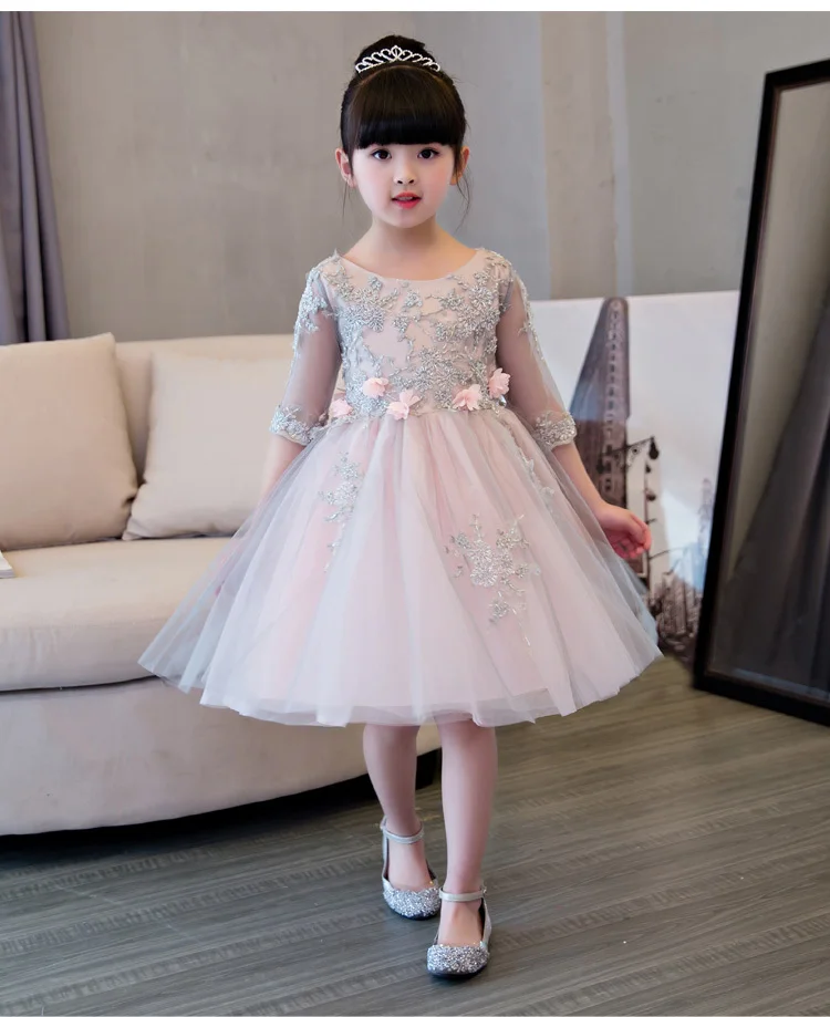 Vestidos De Daminha Girls Pink Mesh Wedding Party Dress Beaded Appliques Flower Girl Dresses For First Communion Dress
Vestidos De Daminha Girls Pink Mesh Wedding Party Dress Beaded Appliques Flower Girl Dresses For First Communion Dress