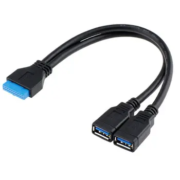 1pcs/2 ports USB 3.0 Female to Motherboard 20pin Header cable for front panel 20cm
1pcs/2 ports USB 3.0 Female to Motherboard 20pin Header cable for front panel 20cm