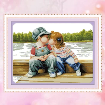 Joy Sunday Chinese crossstitch kits Innocence love boy girl DMC14CT11CT cottonfabric deco painting gift art factory wholesale
Joy Sunday Chinese crossstitch kits Innocence love boy girl DMC14CT11CT cottonfabric deco painting gift art factory wholesale