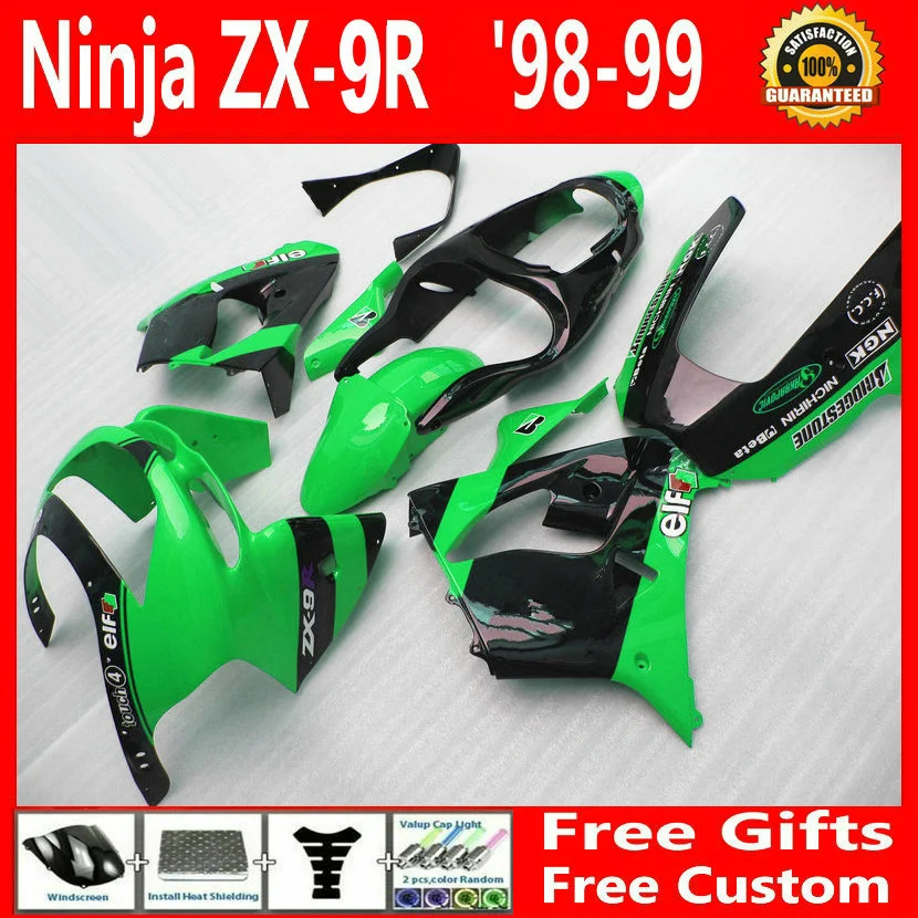 Bodywork plastic fairing kit for Kawasaki ninja ZX9R 1998 1999 green black motorcycle fairings set ZX9R 98 99 PL44
Bodywork plastic fairing kit for Kawasaki ninja ZX9R 1998 1999 green black motorcycle fairings set ZX9R 98 99 PL44