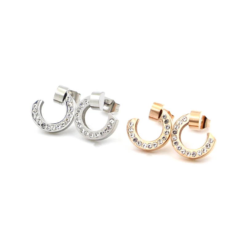 Meicialandat 2019 new Titanium steel rose gold zircon half-round nail stud earrings vintage geometric earrings for women
Meicialandat 2019 new Titanium steel rose gold zircon half-round nail stud earrings vintage geometric earrings for women