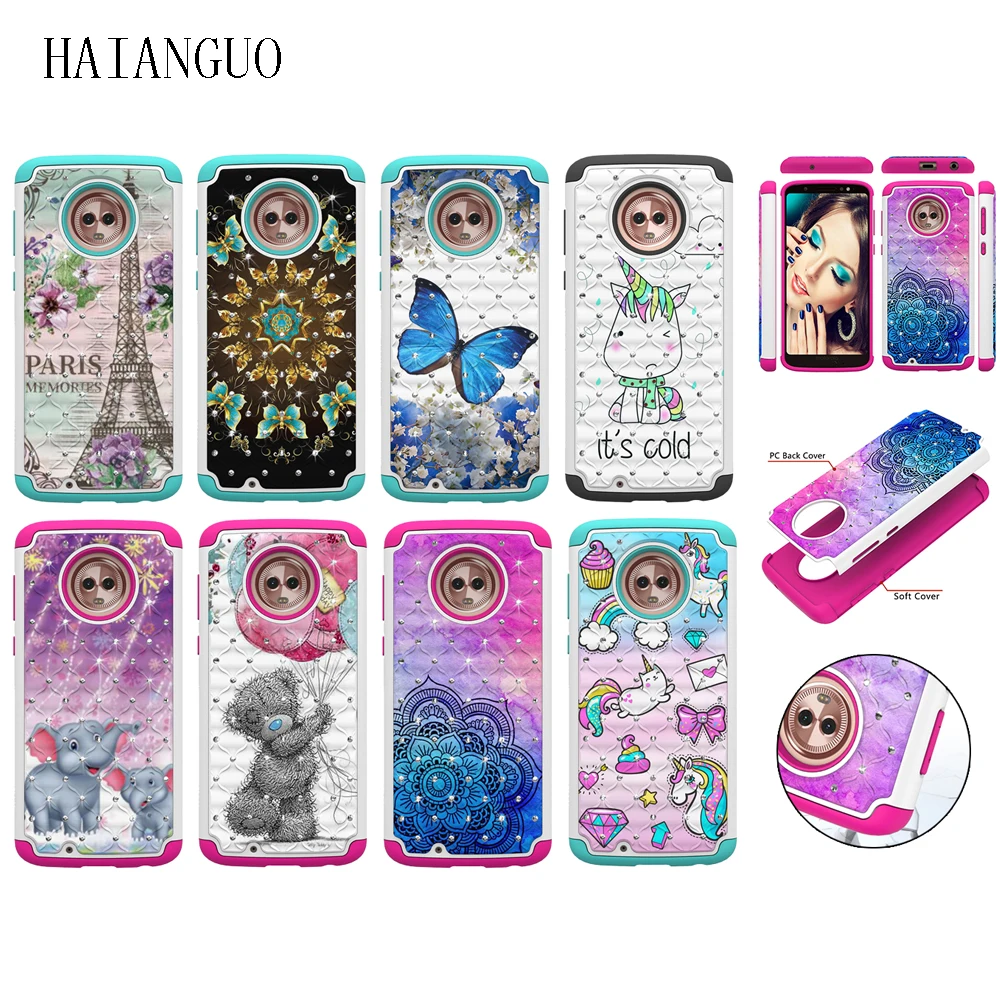 Bling Diamond Hybrid Soft TPU hard pc 2 in 1 Crystal case For Motorola moto G6 PLAY G5 E5 Cruise Z3 play E4 US Phone Case Cover
Bling Diamond Hybrid Soft TPU hard pc 2 in 1 Crystal case For Motorola moto G6 PLAY G5 E5 Cruise Z3 play E4 US Phone Case Cover
