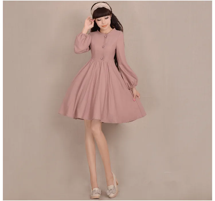 2017 Spring Women dress Elegant Solid Lantern Sleeve O neck Midi Dresses Vestidos Women Clothing
2017 Spring Women dress Elegant Solid Lantern Sleeve O neck Midi Dresses Vestidos Women Clothing