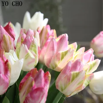 YO CHO High Quality 3D Print Tulip Big Simulation Flower Real Touch Wedding Flower Bouquet Fake Flower Home Wedding Party Decor
YO CHO High Quality 3D Print Tulip Big Simulation Flower Real Touch Wedding Flower Bouquet Fake Flower Home Wedding Party Decor