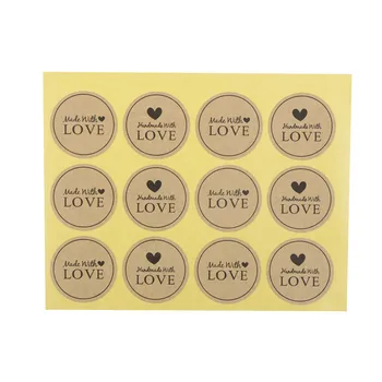 120pcs Vintage"made With Love" Heart Round Kraft Paper Seal Sticker For Handmade Products Baking Products Sealing Sticker Lable
120pcs Vintage"made With Love" Heart Round Kraft Paper Seal Sticker For Handmade Products Baking Products Sealing Sticker Lable