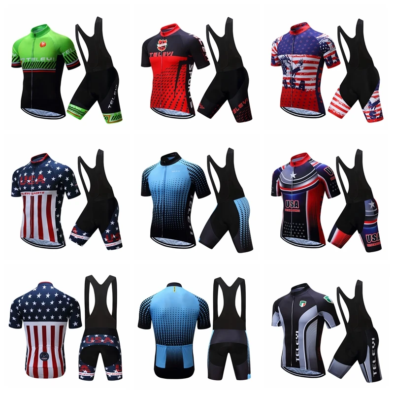 

2021 Cycling Jersey Set Uniform Bike Clothing Ropa Ciclismo Bicycle Wear Clothes Mens 4D Gel Padded Shorts MTB Maillot