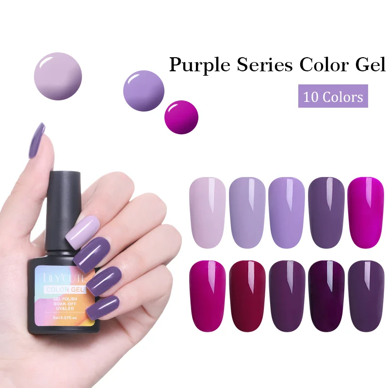 LILYCUTE Plum Nail Gel Polish 8ml Soak Off UV Light Purple Pure Color Long Lasting Nail Art Gel Varnish
LILYCUTE Plum Nail Gel Polish 8ml Soak Off UV Light Purple Pure Color Long Lasting Nail Art Gel Varnish