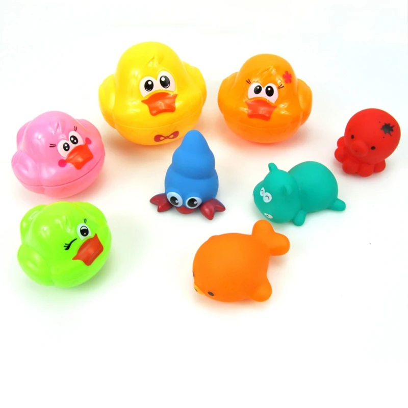 9 Pcs Animals Swimming Water Toys Colorful Soft Float Squeeze Sound Squeaky Bathing Toy For Baby Bath Toys
9 Pcs Animals Swimming Water Toys Colorful Soft Float Squeeze Sound Squeaky Bathing Toy For Baby Bath Toys