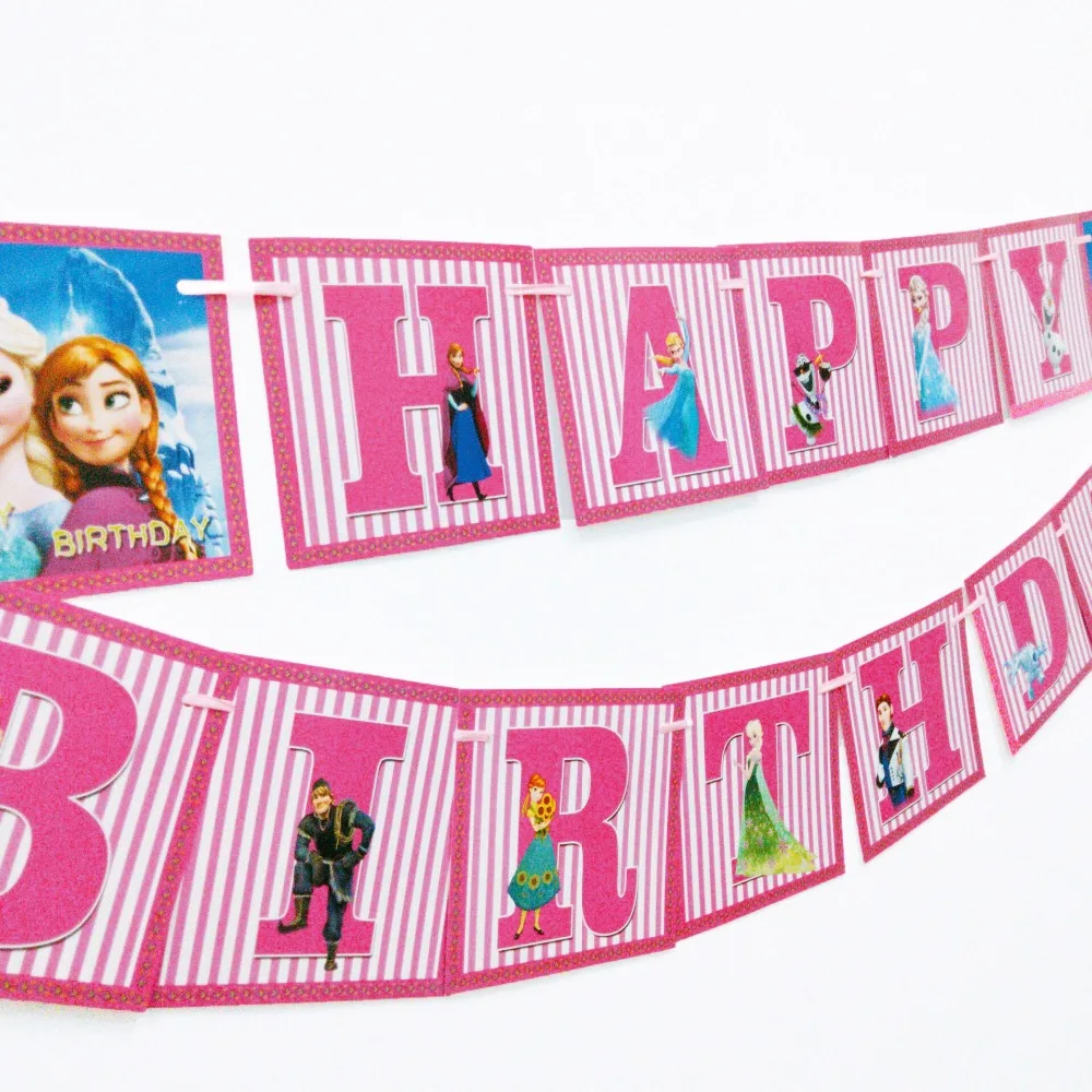 1pc/set Frozen Anna Elsa Party Pennant Bunting Birthday Party Flag Banners Kids Cartoon Birthday Party Supplies Decoration flag
1pc/set Frozen Anna Elsa Party Pennant Bunting Birthday Party Flag Banners Kids Cartoon Birthday Party Supplies Decoration flag