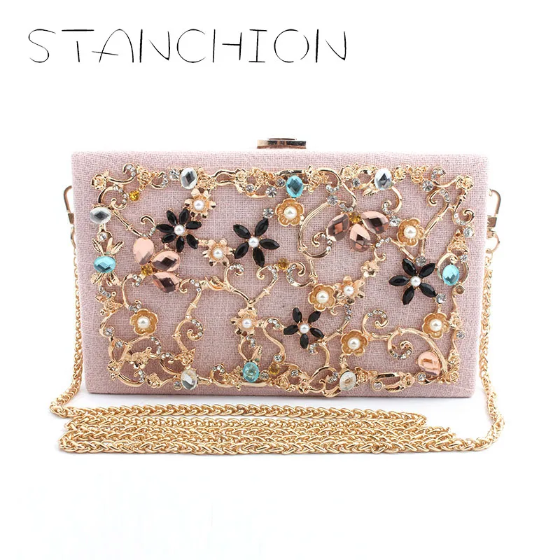 STANCHION 2018 New Autumn and Winter Linen Fabric Hollow Alloy Flower Holding Small Party Dress Wedding Evening Bag
STANCHION 2018 New Autumn and Winter Linen Fabric Hollow Alloy Flower Holding Small Party Dress Wedding Evening Bag