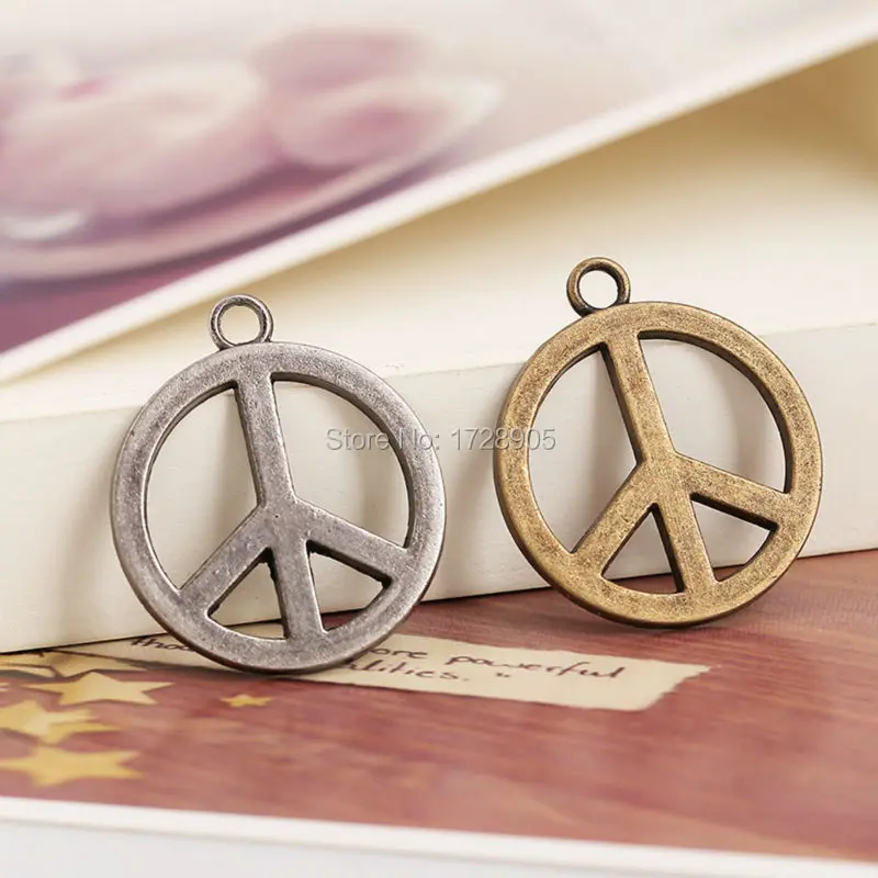 Necklace Pendant Peace Sign 5 pcs Metal Bronze Silver Tone Large 30*30 MM Charm for Necklace DIY Jewelry Making Accessories
Necklace Pendant Peace Sign 5 pcs Metal Bronze Silver Tone Large 30*30 MM Charm for Necklace DIY Jewelry Making Accessories