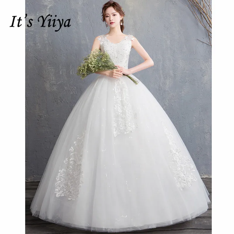 It's YiiYa Wedding Dresses 2019 Sequins Embroidery V-neck Sleeveless Floor-length Elegant Bridal Gowns De Novia Casamento HS309
It's YiiYa Wedding Dresses 2019 Sequins Embroidery V-neck Sleeveless Floor-length Elegant Bridal Gowns De Novia Casamento HS309