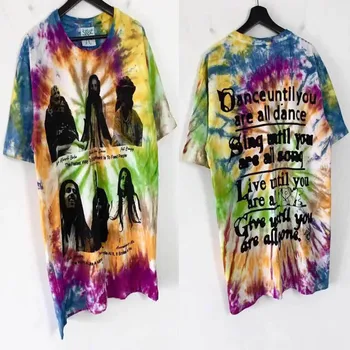 Hip Hop DJ CERAMICS ENLIGHTMENT Same Paragraph T-shirts Men Women Tie Dyeing T-shirt Celebrity Logo Print Tee Kanye West
Hip Hop DJ CERAMICS ENLIGHTMENT Same Paragraph T-shirts Men Women Tie Dyeing T-shirt Celebrity Logo Print Tee Kanye West