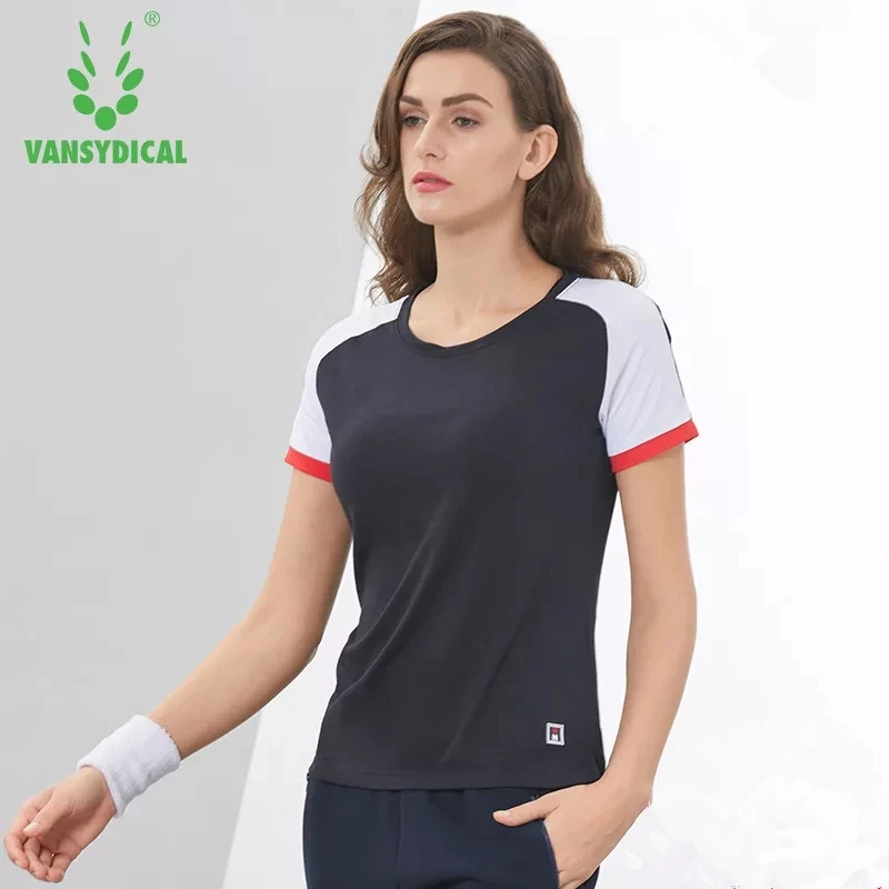 Vansydical Sports Yoga T-shirts Women's Cotton Gym Shirts Short Sleeve Spliced Colors Elastic Workout Fitness Running Tops
Vansydical Sports Yoga T-shirts Women's Cotton Gym Shirts Short Sleeve Spliced Colors Elastic Workout Fitness Running Tops