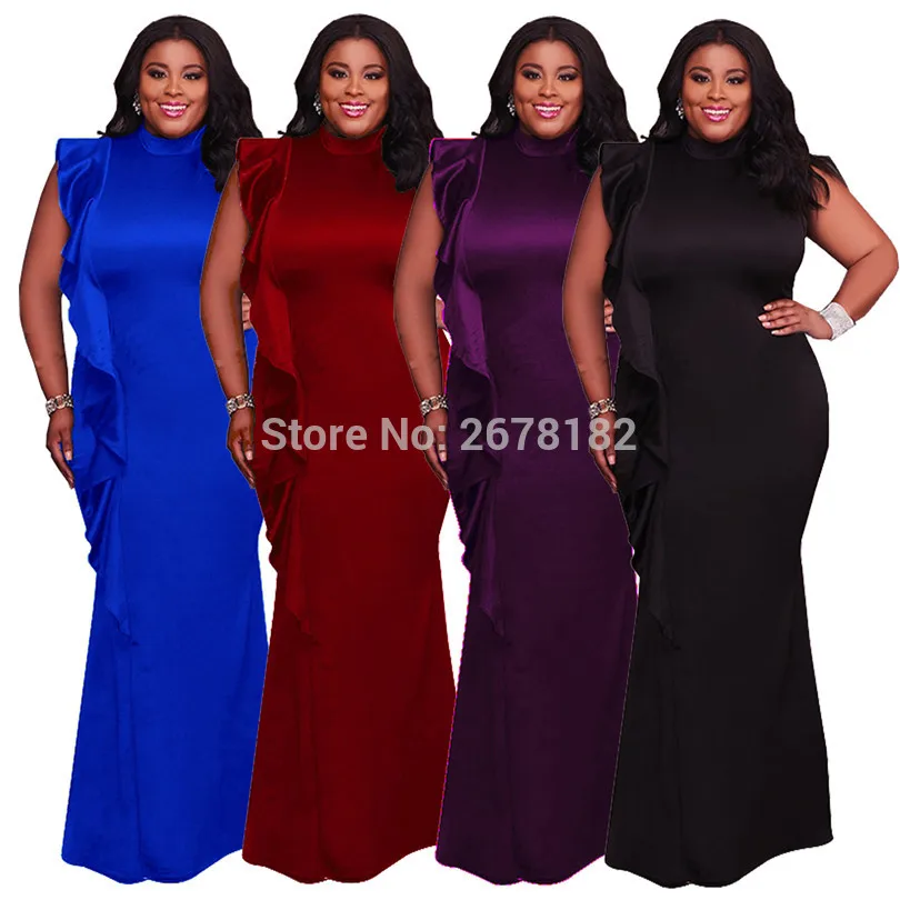 Large Size Robe 2018 Summer Dress Big Size Sexy Elegance Long Dress Lotus leaf Sleeveless Women Dresses Plus Size Women Clothing
Large Size Robe 2018 Summer Dress Big Size Sexy Elegance Long Dress Lotus leaf Sleeveless Women Dresses Plus Size Women Clothing