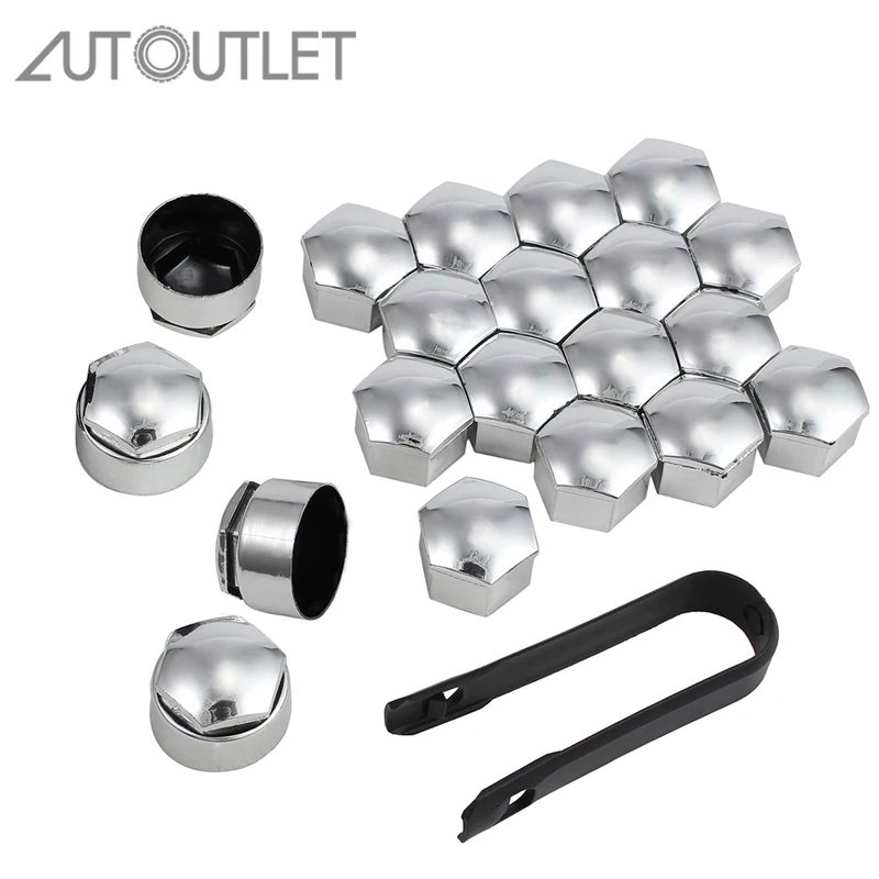 AUTOUTLET for 20Pcs Chrome Wheel Nut Caps Bolt Covers 17mm Universal Wheel Screw Bolt Protection Covers Caps for Audi
AUTOUTLET for 20Pcs Chrome Wheel Nut Caps Bolt Covers 17mm Universal Wheel Screw Bolt Protection Covers Caps for Audi