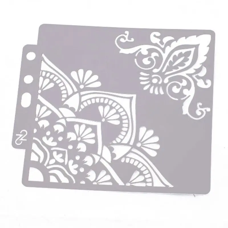 

Flower Corner Stencils Template Painting Scrapbooking Embossing Stamping Album Card DIY #314