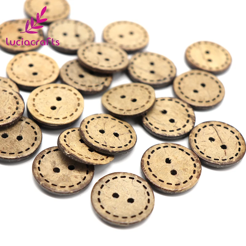 Lucia crafts 24pcs 2-Holes Brown Coconut Shell Sewing Buttons DIY Scrapbooking Round Button Clothing Accessories E0306
Lucia crafts 24pcs 2-Holes Brown Coconut Shell Sewing Buttons DIY Scrapbooking Round Button Clothing Accessories E0306