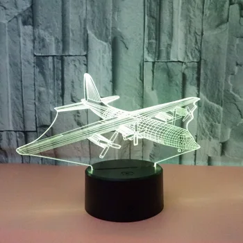 Transport plane 3d Lamp 7 Color Change Remote Switch Small Night Light Colored Lights Atmosphere Lamp Bedroom Light For Gift
Transport plane 3d Lamp 7 Color Change Remote Switch Small Night Light Colored Lights Atmosphere Lamp Bedroom Light For Gift