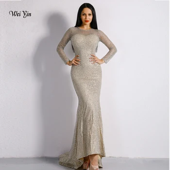 weiyin Silver Sequins Dubai Mermaid Evening Dress Long Sleeves Arabic Formal Prom Dresses 2019 Bodycon Maxi Dress Parrty Gown
weiyin Silver Sequins Dubai Mermaid Evening Dress Long Sleeves Arabic Formal Prom Dresses 2019 Bodycon Maxi Dress Parrty Gown